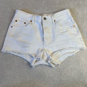 Levi’s Women’s 501 White Denim Shorts Size XS